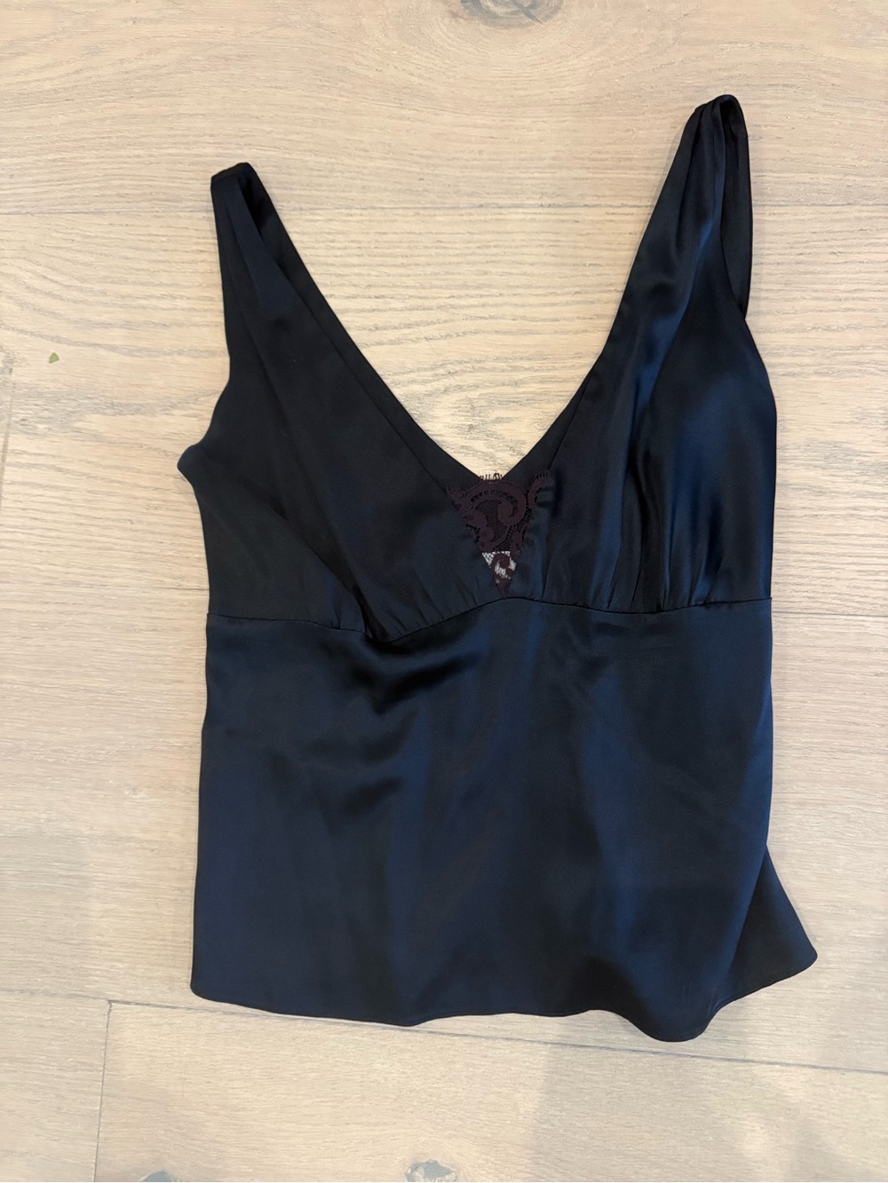 Miguelina Black V-Neck Blouse